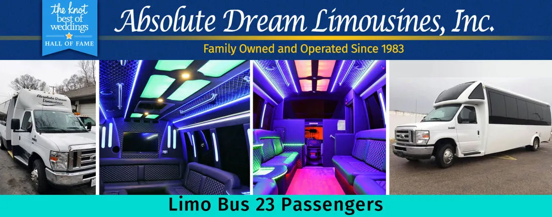 23 Passenger Wedding Limo Bus